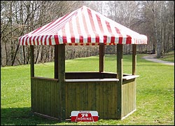 Diese Hütte ist Ideal für Grillfeste mit wenig Platz mit einen Durchmesser von 2,70 m passt Sie in jeden Garten.