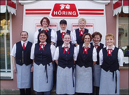Das Verkaufs Team der Metzgerei Höring im Zentrum von Kronach